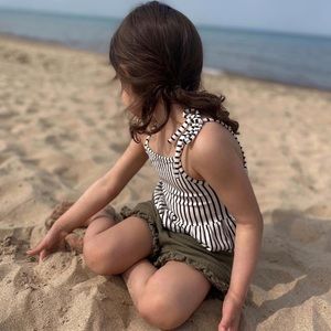 Amazon toddker stripe bathing suit.